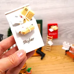 Miniature mail box set, tiny letters gnome set, tiny Christmas idea
