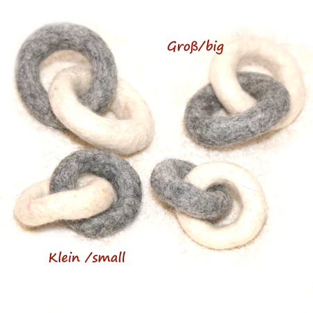 Filzringe Katzen verbunden