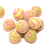 Felt balls with spiral pattern