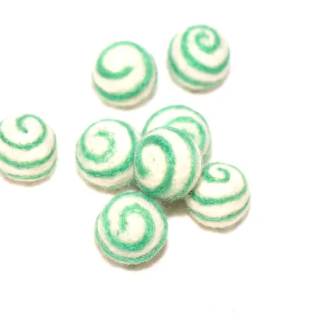 Filzkugeln mit Spiral Muster, Filzkugel Baby Mobile, Montessori Filz