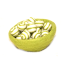 Felt balls with spiral pattern