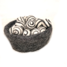 Felt balls with spiral pattern