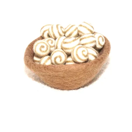 Filzkugeln mit Spiral Muster, Filzkugel Baby Mobile, Montessori Filz