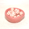 Felt balls with spiral pattern
