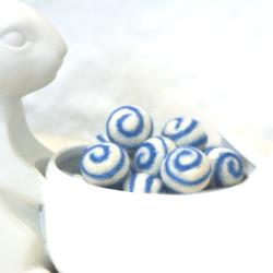 Filzkugeln 5er Sets mit Spiralmuster
