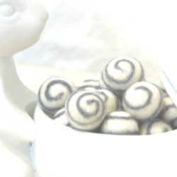 Filzkugeln 5er Sets mit Spiralmuster