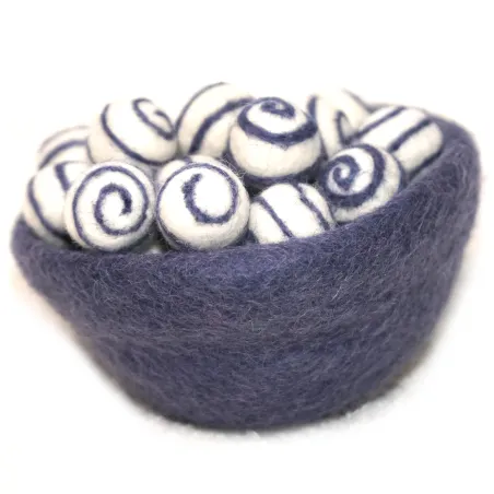 felt bowls, felt toy, Rainbow felt, Montessori toy