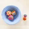 felt bowls, felt toy, Rainbow felt, Montessori toy