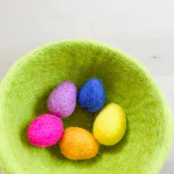 felt bowls, felt toy, Rainbow felt, Montessori toy