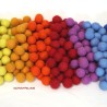 Filzkugeln Regenbogen 80stk. XL Mix