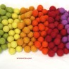 Felt balls rainbow 80pcs. XL Mix
