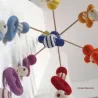 Montessori Regenbogen Baby Mobile DIY, Filzkugeln Regenbogen Pompoms