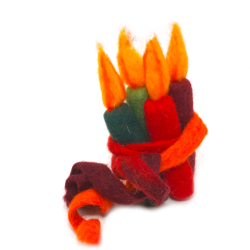Christmas candles set – Felt Christmas Candle Set