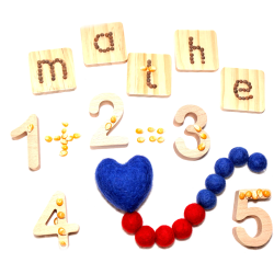 counting chain heart blue