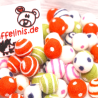 Filzkugeln 2,5cm gemusterter Farben Mix
