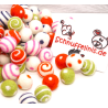Filzkugeln 2,5cm gemusterter Farben Mix