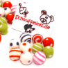 Filzkugeln 2,5cm gemusterter Farben Mix