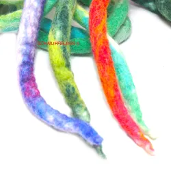 felt dreadlocks, Montessori Rainbow felt cord, felt craft cords