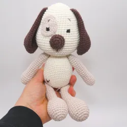 Häkeltiere Hund, Baby Geschenk Taufe, Baby Mobile Hund gehäkelt, Hund