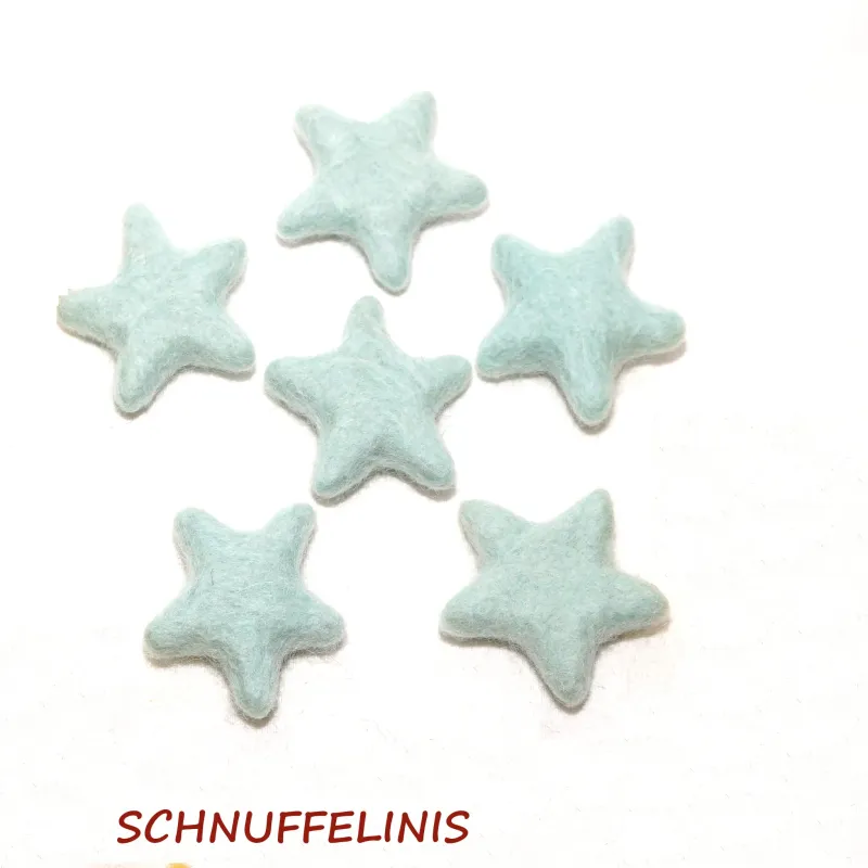 felt stars, wool stars, baby mobile, Christmas ornaments, felted stars