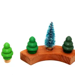 Jahresring Holzbäume, Weihnachtsbaum Stecker, Adventskranz Deko