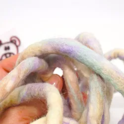 felt dreadlocks, Montessori Rainbow felt cord, felt craft cords