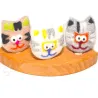 birthday ring plugs cats, funny cat faces, happy cats wooden plug