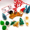 felt ornaments Christmas, door hanging, Grimms plugs, stocking stuffers