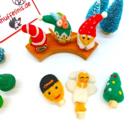 felt ornaments Christmas, door hanging, Grimms plugs, stocking stuffers