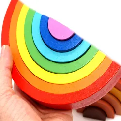 Montessori Rainbow, Wooden colouring rainbow, Rainbow wood sets