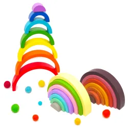 Montessori Rainbow, Wooden colouring rainbow, Rainbow wood sets