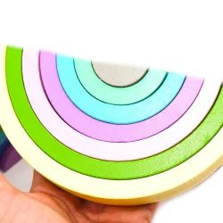 Montessori Rainbow, Wooden colouring rainbow, Rainbow wood sets