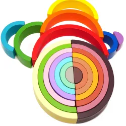 Montessori Rainbow, Wooden colouring rainbow, Rainbow wood sets