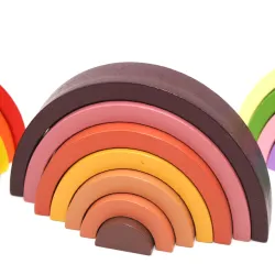 Arc-en-ciel sets en bois in 3 colorés, réaliser des modèles créatifs