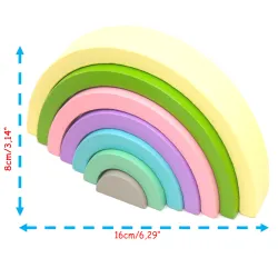 Arc-en-ciel sets en bois in 3 colorés, réaliser des modèles créatifs