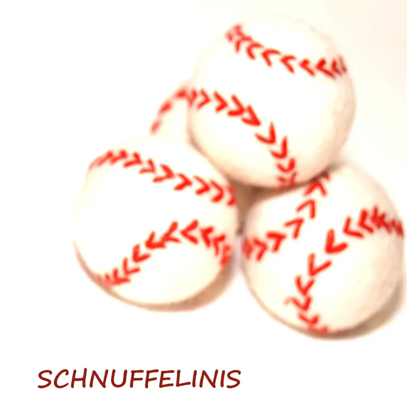 soft felt balls baseball, felt ornaments, baseball sports made of felt