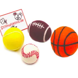 Palline in feltro per gatti, bambini e cani XL, Palline sportive