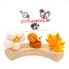 snail autumn plugs, felt cute flower pumkin snail set, Birthday plug