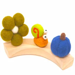 snail autumn plugs, felt cute flower pumkin snail set, Birthday plug