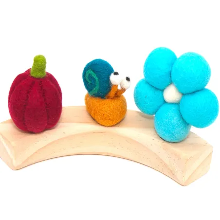 snail autumn plugs, felt cute flower pumkin snail set, Birthday plug