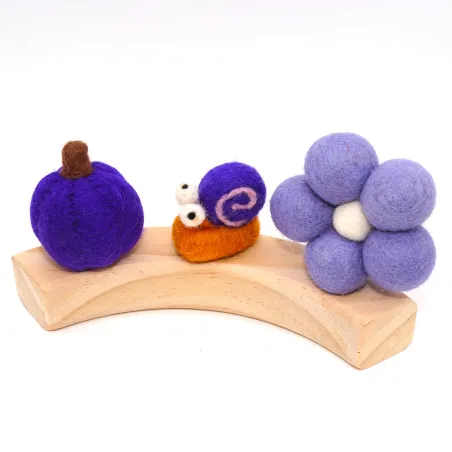 snail autumn plugs, felt cute flower pumkin snail set, Birthday plug