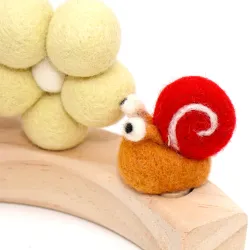 snail ornament, felt cute snail, Birthday gift tag