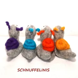 Snails made of felt, baby mobile, gift gardener, animal baby mobile