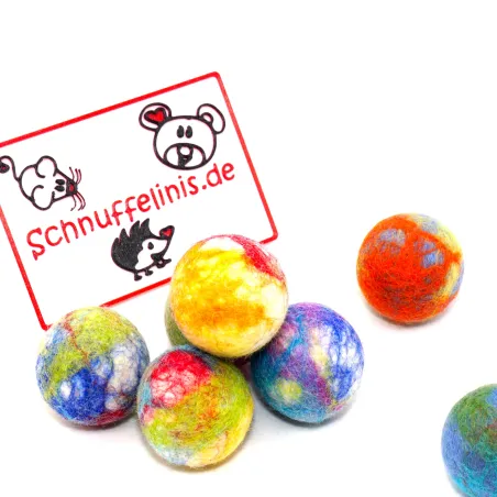 handmade marbled felt balls, felt mottled, mottled felt balls