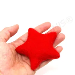 felted star XXL, large felt stars, red star, yellow star wool felted