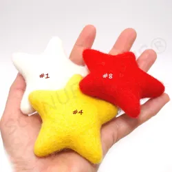 felted star XXL, large felt stars, red star, yellow star wool felted