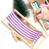 Miniatur sun chair, folding dolls house sun chair Maileg, dolls house