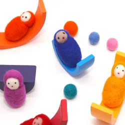 Filzwolle Puppen Mini, Püppchen Waldorf, Filz Peg Puppen Montessori