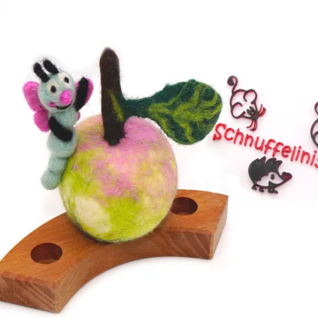 felt apple ornament, felt plug XXL apple, funny birthday decoration