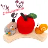 felt apple ornament, felt plug XXL apple, funny birthday decoration